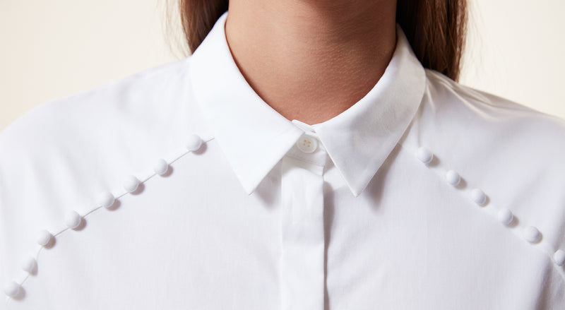 Machka Poplin Shirt With Button Accessories White