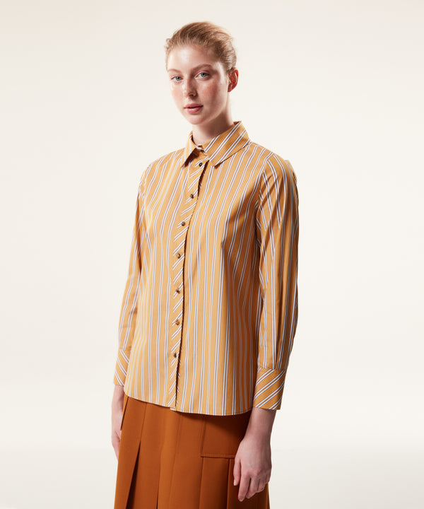 Machka Striped Relaxed Fit Shirt Cinnamon