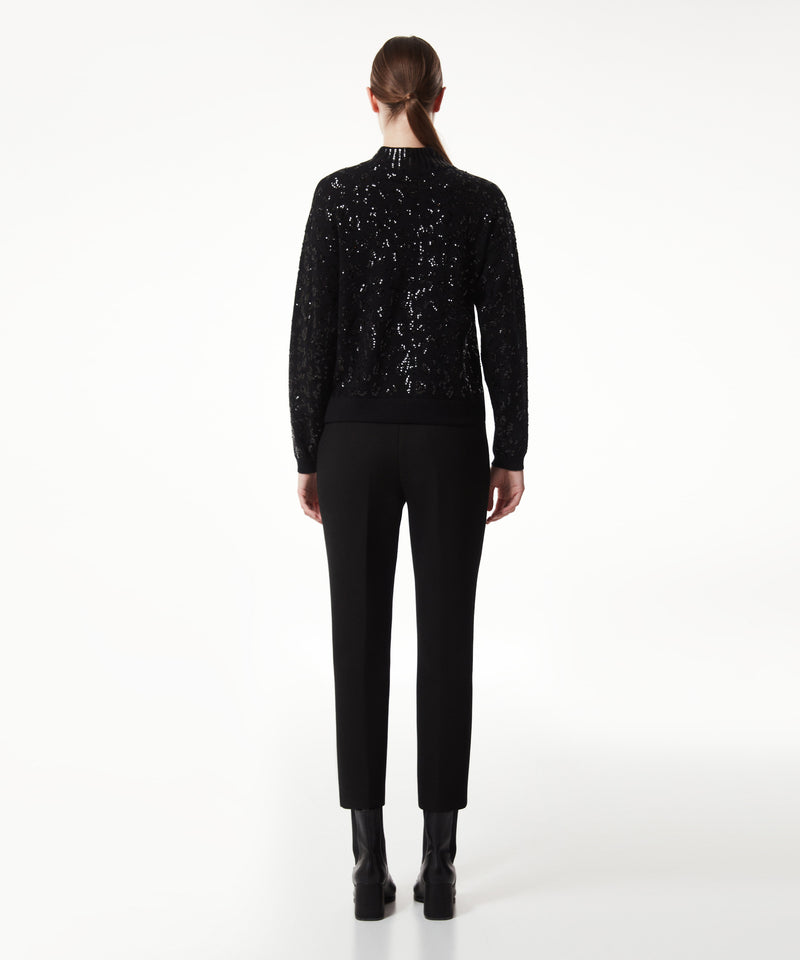 Machka Sequined Wool Knitwear Black