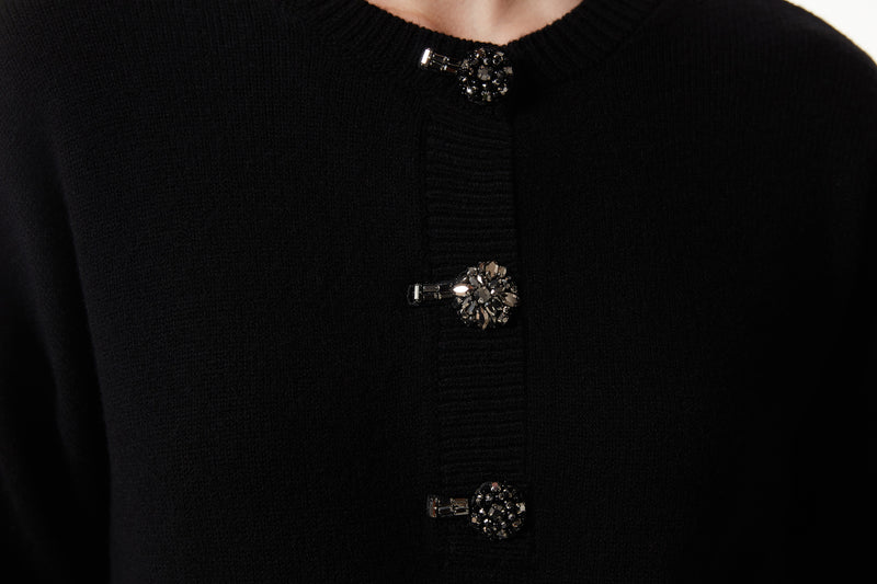 Machka Wool Knitwear With Decorative Buttons Black