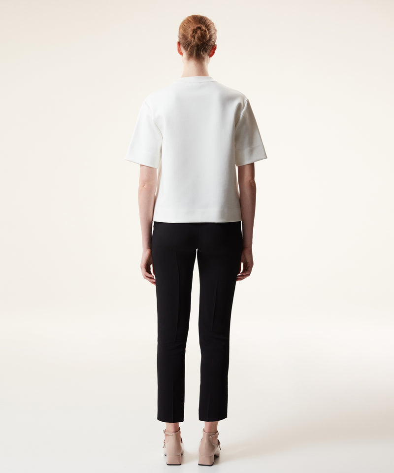 Machka Bead-Embroidered T-Shirt White