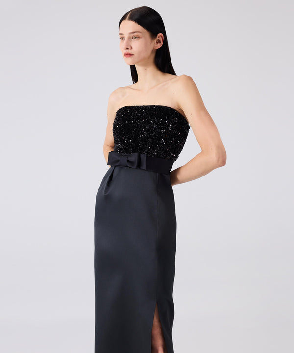 Machka Sequined Maxi Dress Black