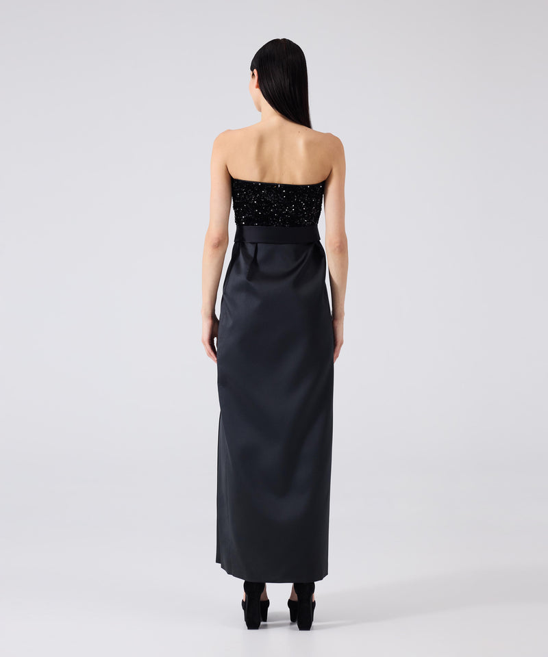 Machka Sequined Maxi Dress Black