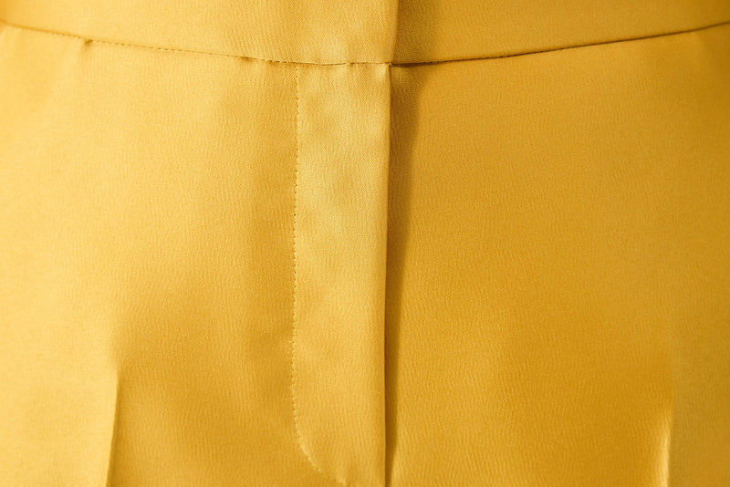 Machka Satin Duchess Trousers Yellow