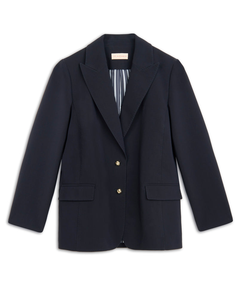 Machka Metal Button Blazer Navy