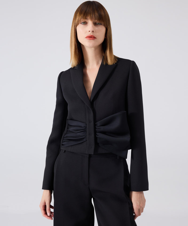 Machka Bow Effect Blazer Black