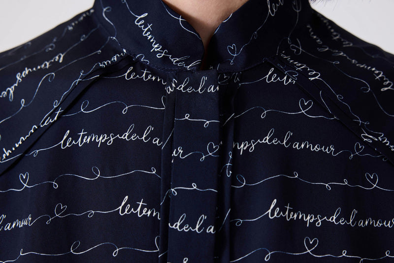 Machka Allover Printed Shirt Navy