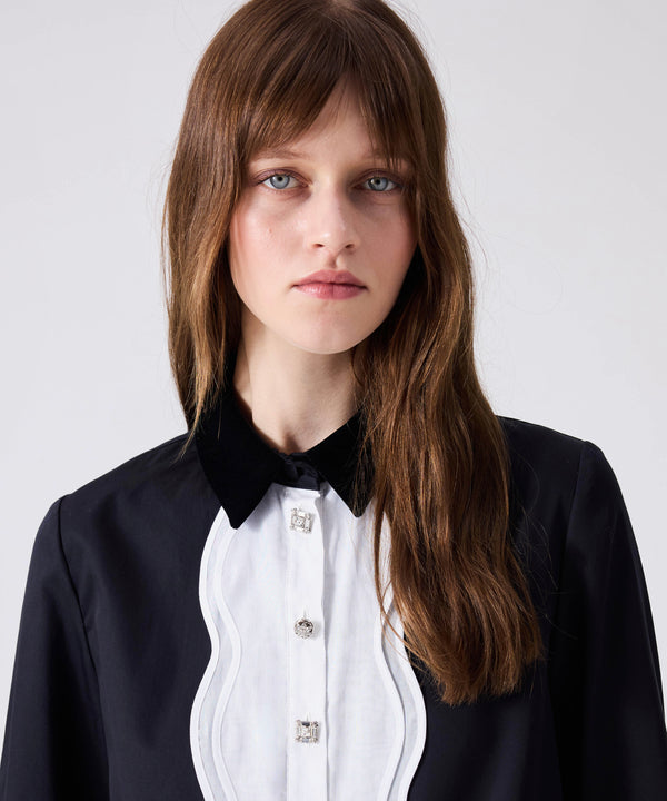 Machka Velvet Mix Shirt Black