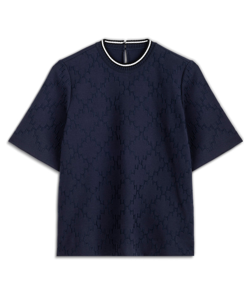 Machka Logo Embroidered T-Shirt
 Navy