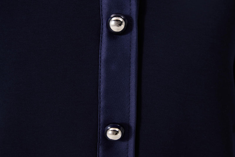 Machka Metal Button Sweatshirt Navy