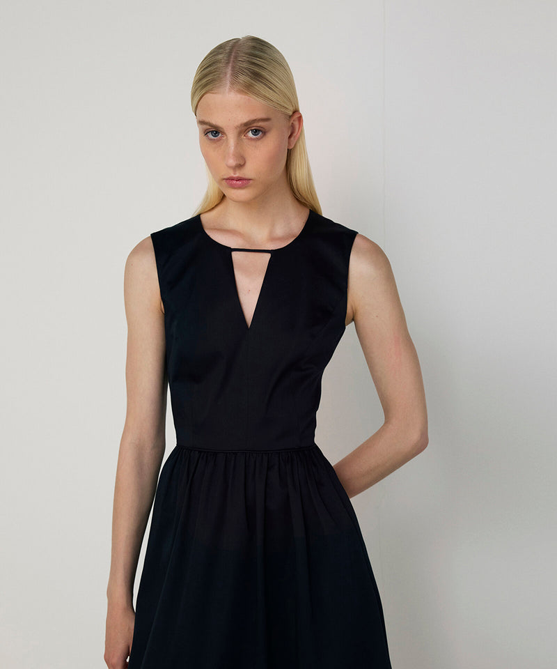 Machka Cutout Midi Dress Navy Blue