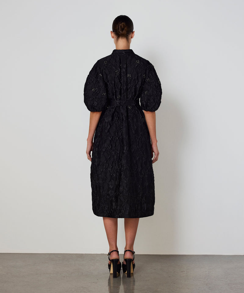 Machka Embellished And Jacquard Dress Black
