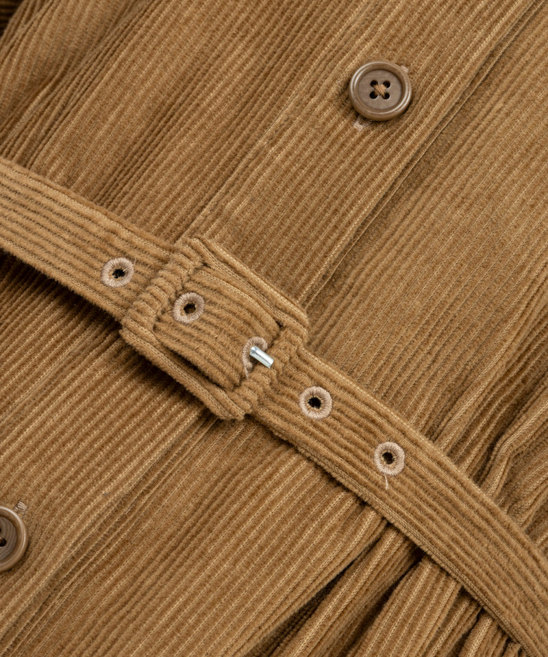 Machka Belted Velvet Dress Cinnamon