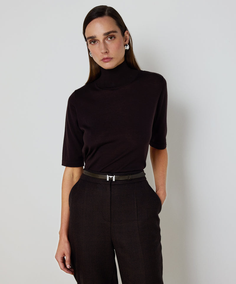 Machka Cigarette-Fit Wool Trousers Dark Brown