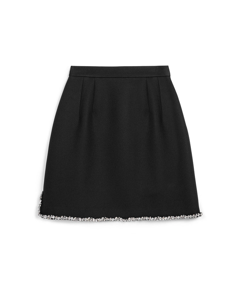 Machka Embellished A-Line Skirt Black
