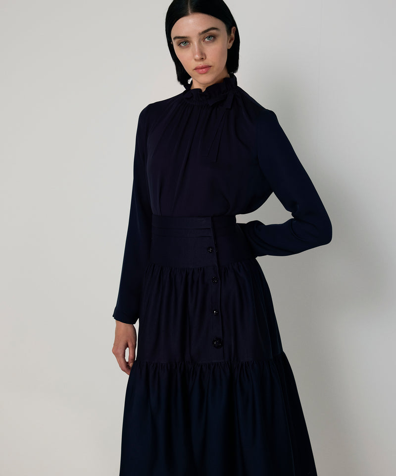 Machka Gathered Skirt Navy