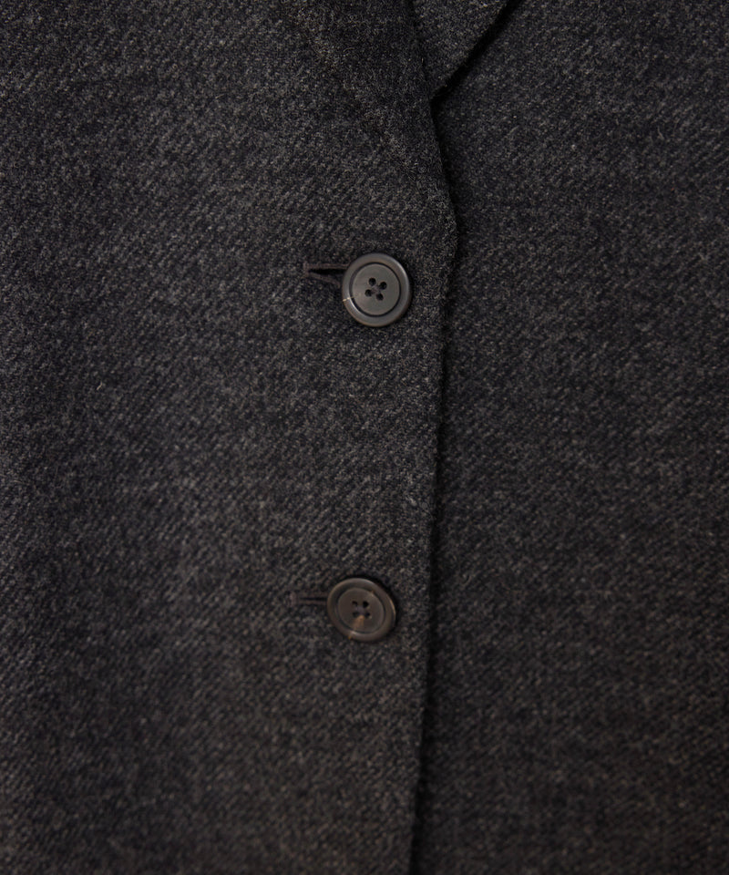 Machka Wool Blazer With Shoulder Pads Anthracite