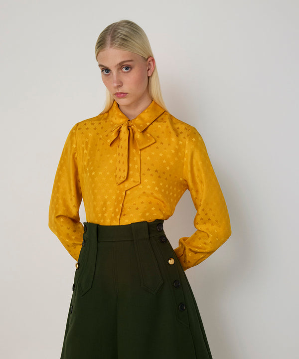 Machka Star Jacquard Blouse Orange