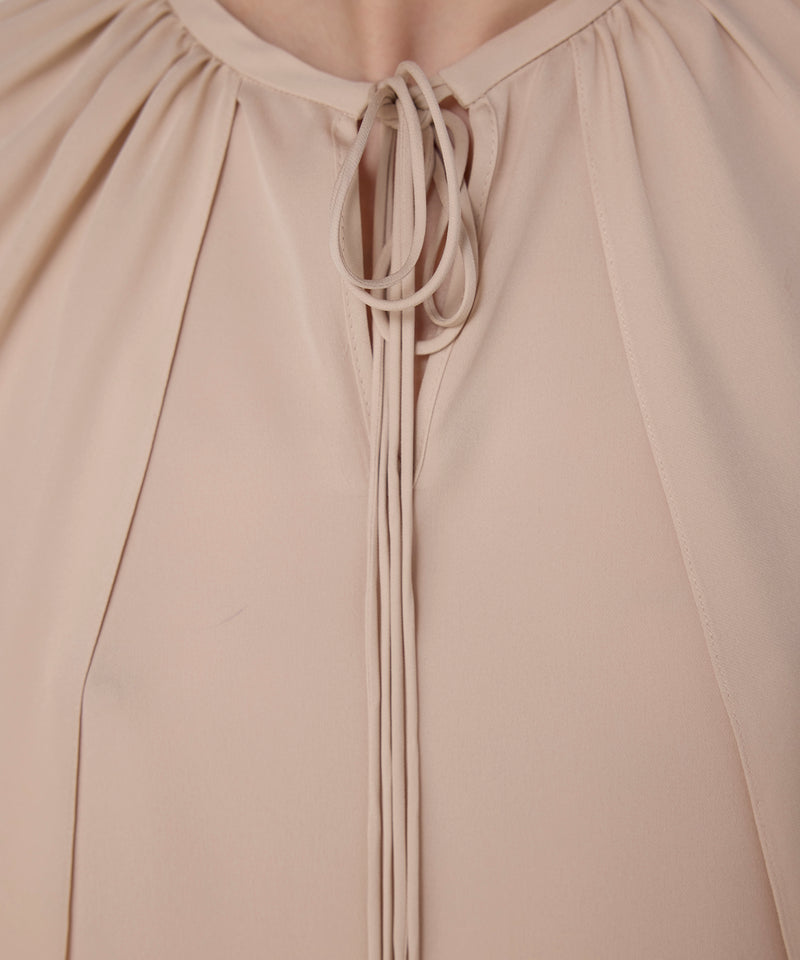 Machka Cape-Effect Silk Blouse Champagne