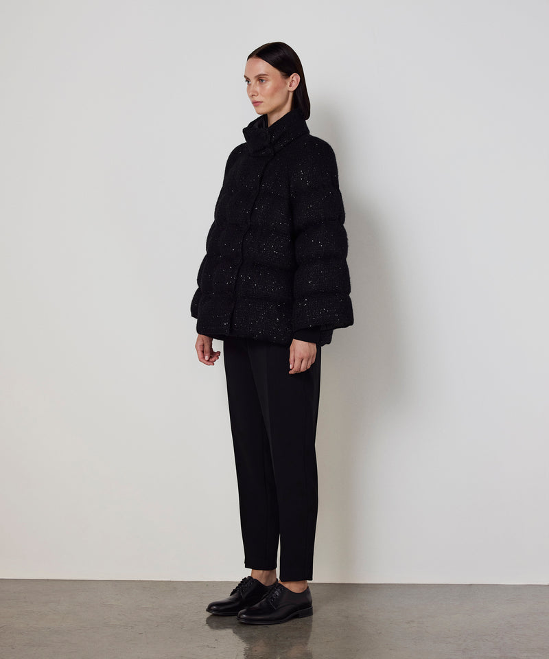 Machka Quilted Jacket With Sequins Black