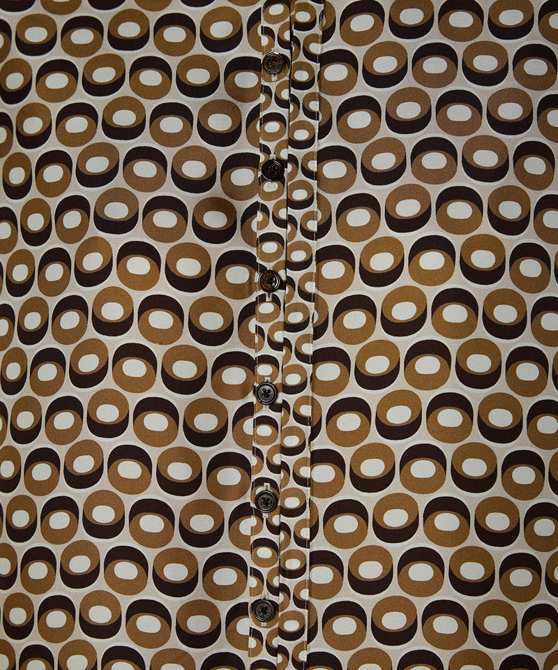 Machka Patterned Silk Tunic Cinnamon