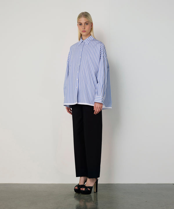 Machka Striped Oversize Shirt Blue