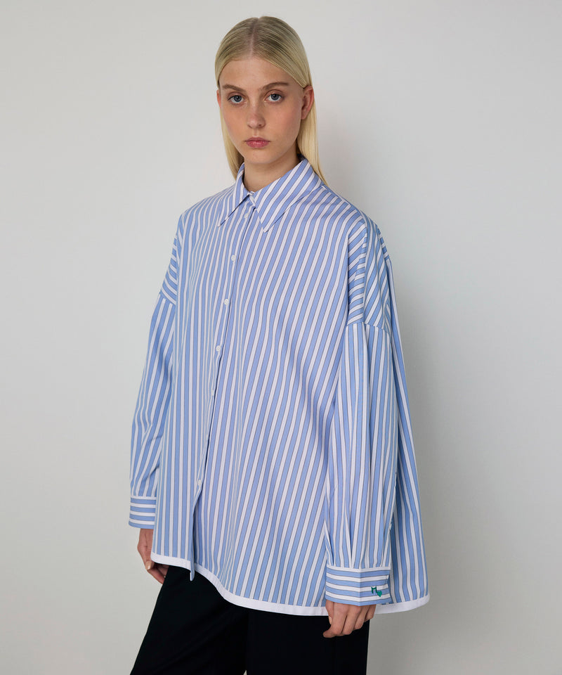 Machka Striped Oversize Shirt Blue