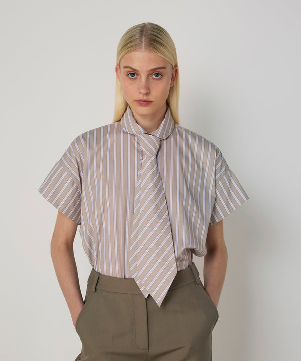 Machka Shirt With Tie Accessory Beige
