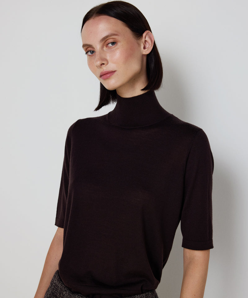 Machka Turtleneck Wool Knit Brown