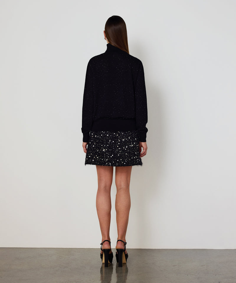 Machka Hotfix Print Knit Black