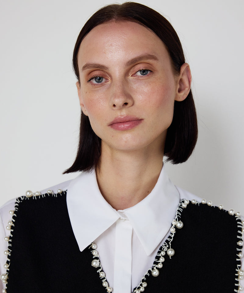 Machka Two-Layer Look Knitwear Black