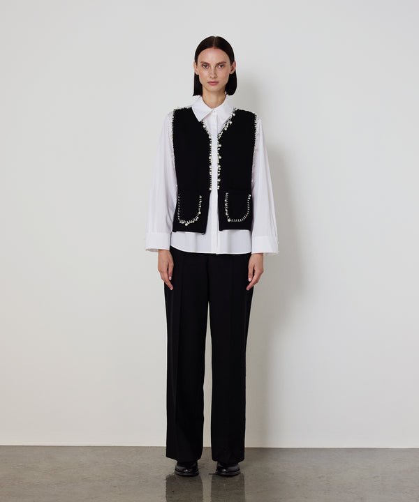 Machka Two-Layer Look Knitwear Black