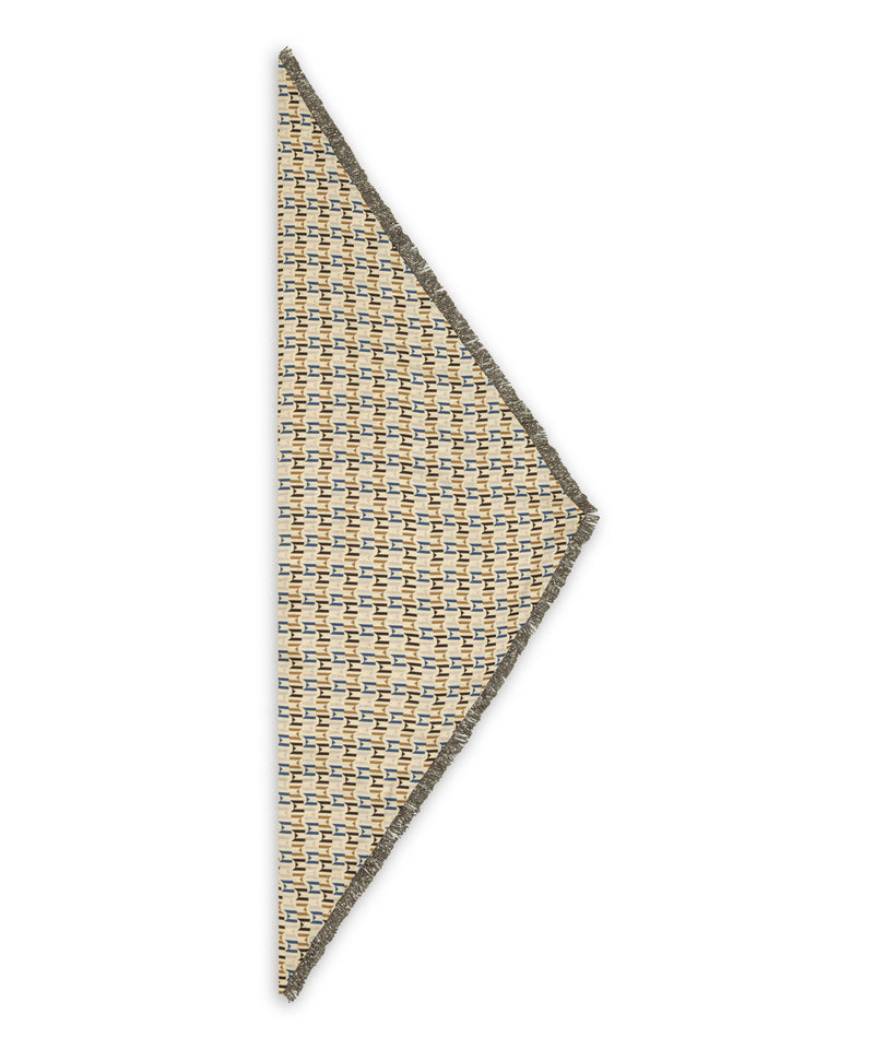 Machka Monogram-Patterned Silk Scarf Beige