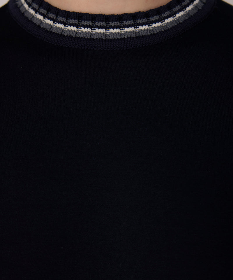 Machka Ribbed T-Shirt Navy