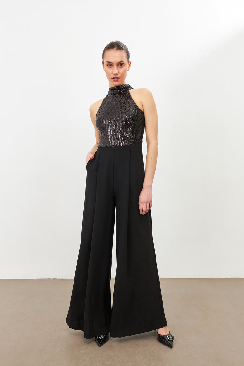 Setre High-Neck Jumpsuit Black