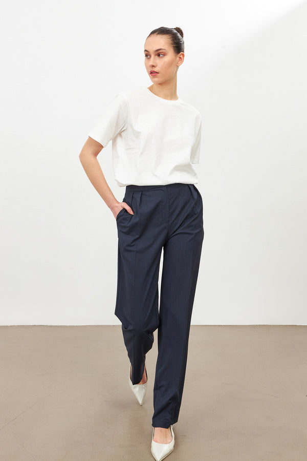 Setre Straight Cut Trousers Navy