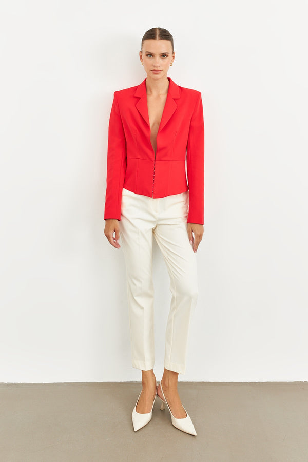 Setre Long-Sleeved Jackets With Deep Cleavage Red