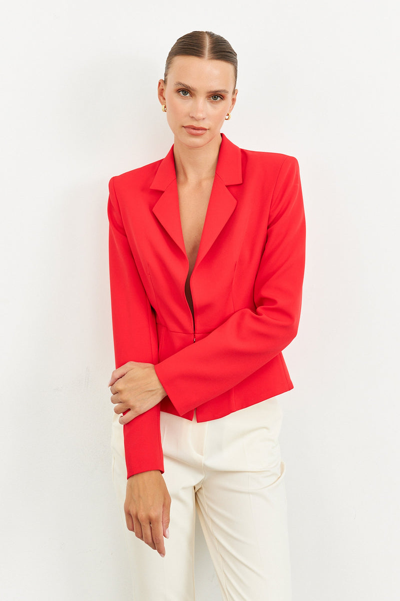 Setre Long-Sleeved Jackets With Deep Cleavage Red