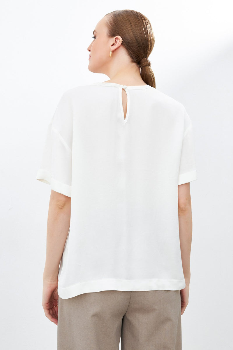 Setre Basic Oversized Blouse Ecru