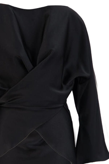 Setre Loose Blouse With Asymmetric Waist Detail Black