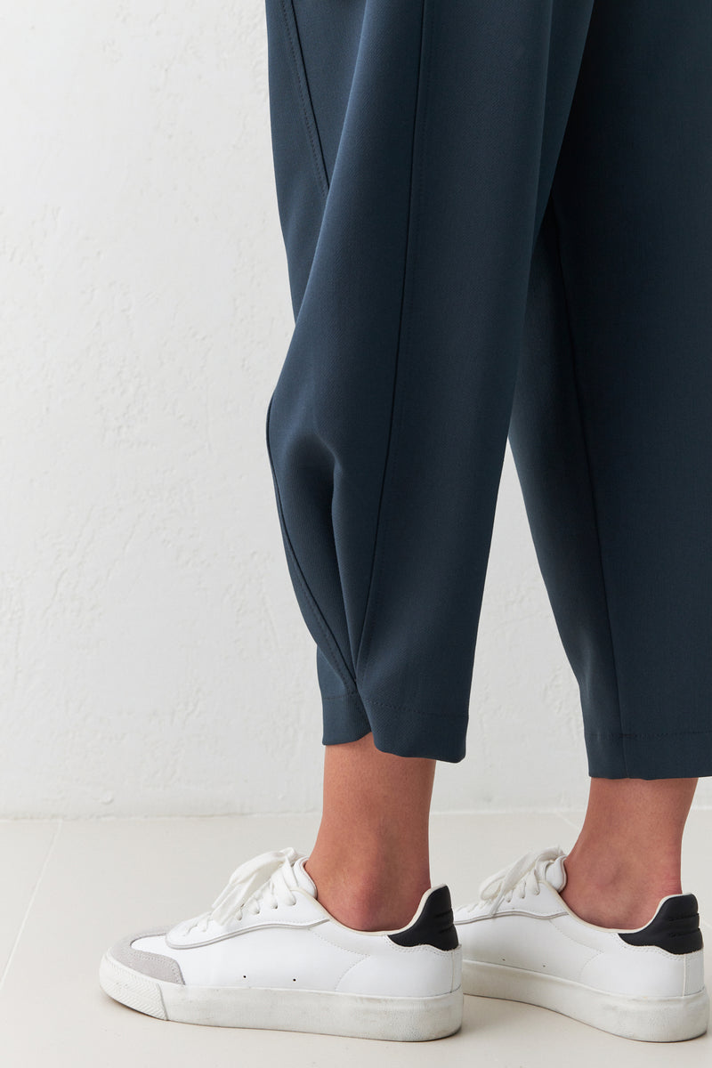 Setre Relaxed Cut Trousers With Leg Detail Petrol