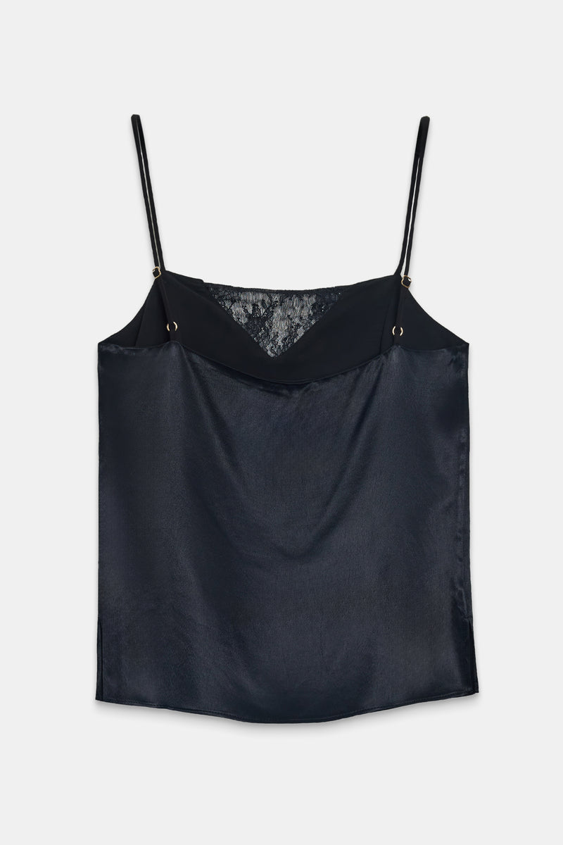 Setre Two-Tone Strappy Top Black