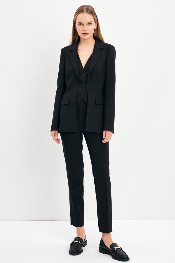 Setre Solid Formal Suit Black