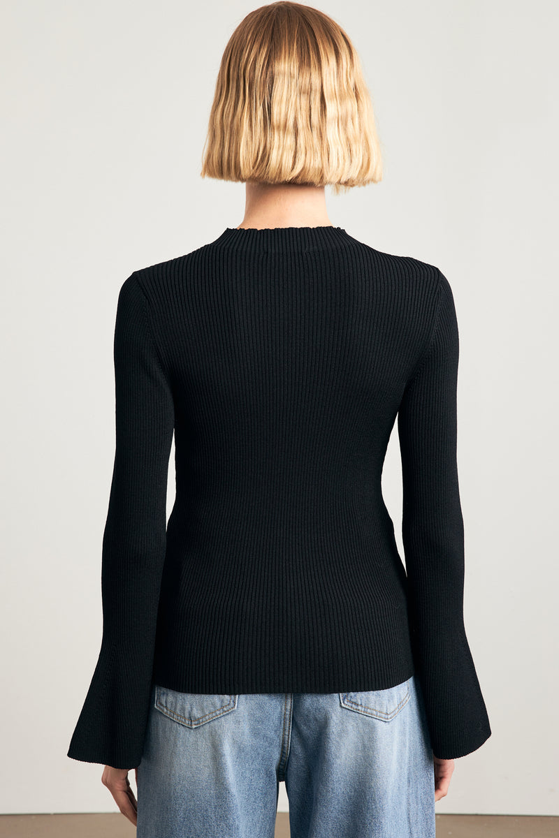 Setre Crew Neck Knitted Blouse Black