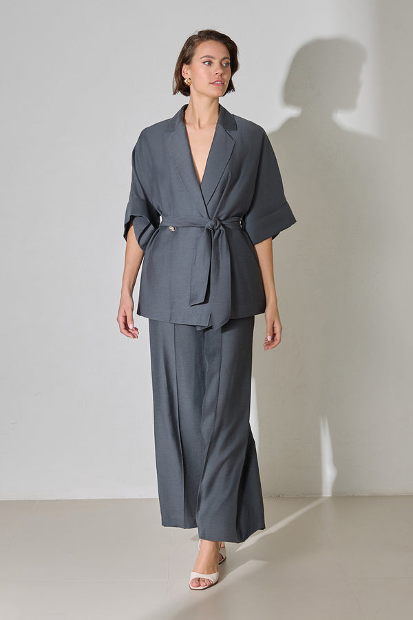 Setre Pleated Detailed Relaxed Cut Trousers Petrol