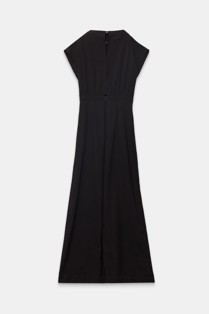 Setre Draped Tie Detail Jumpsuit Black