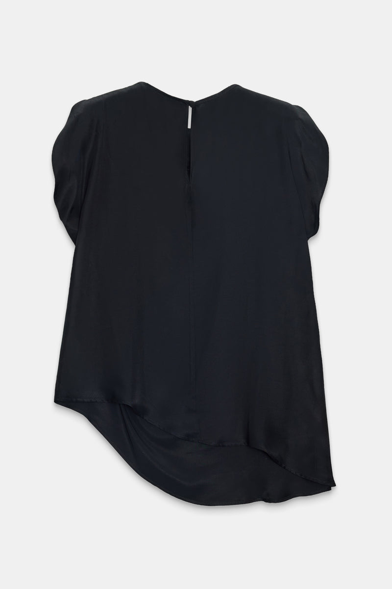 Setre Asymmetric Sleeveless Blouse Black