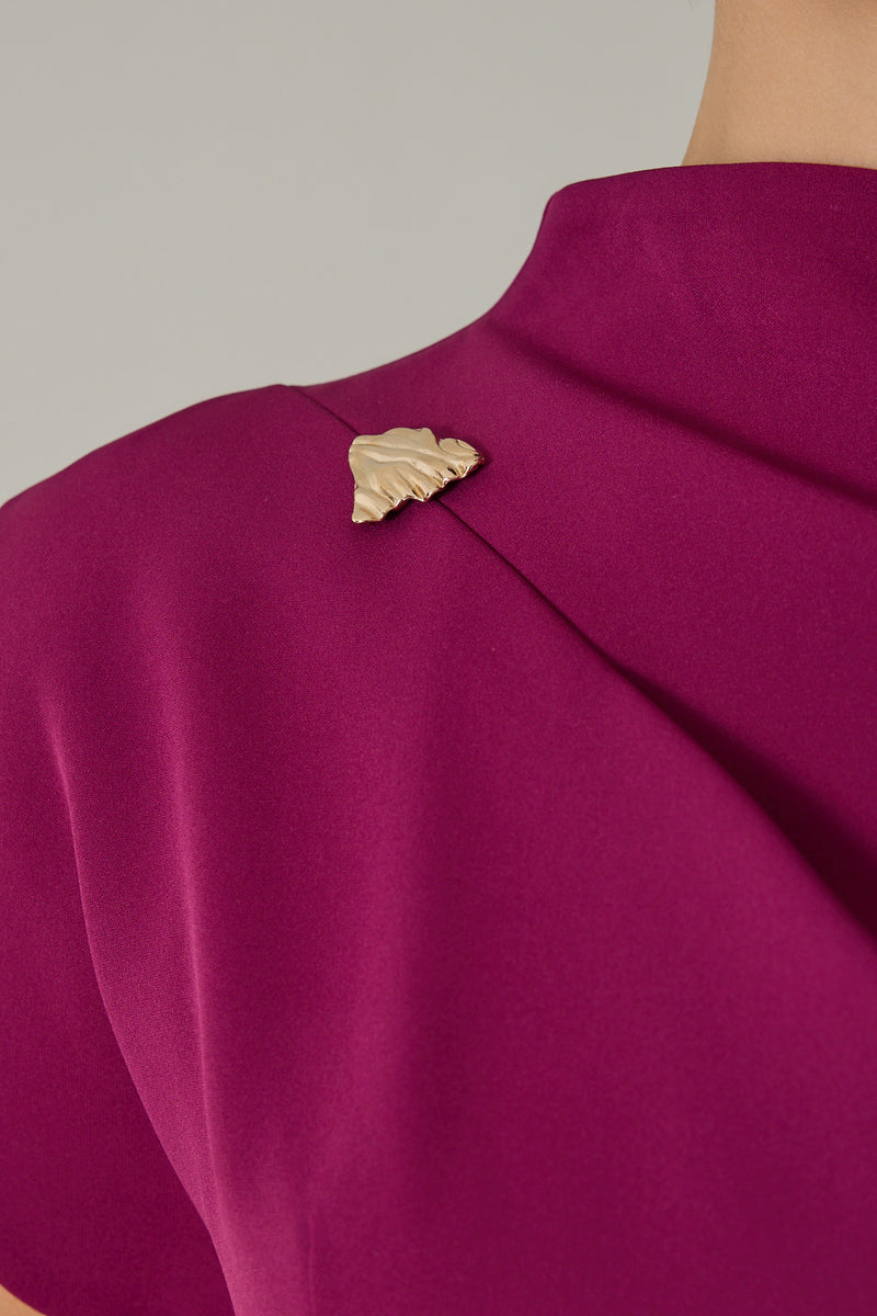 Setre Thin Straps Midi Dress Dark Fuchsia