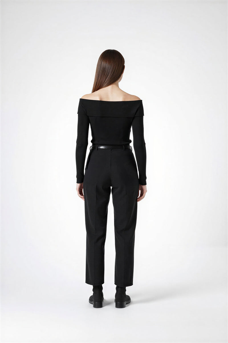 Setre Madonna Collar Long Sleeve Knitwear Black