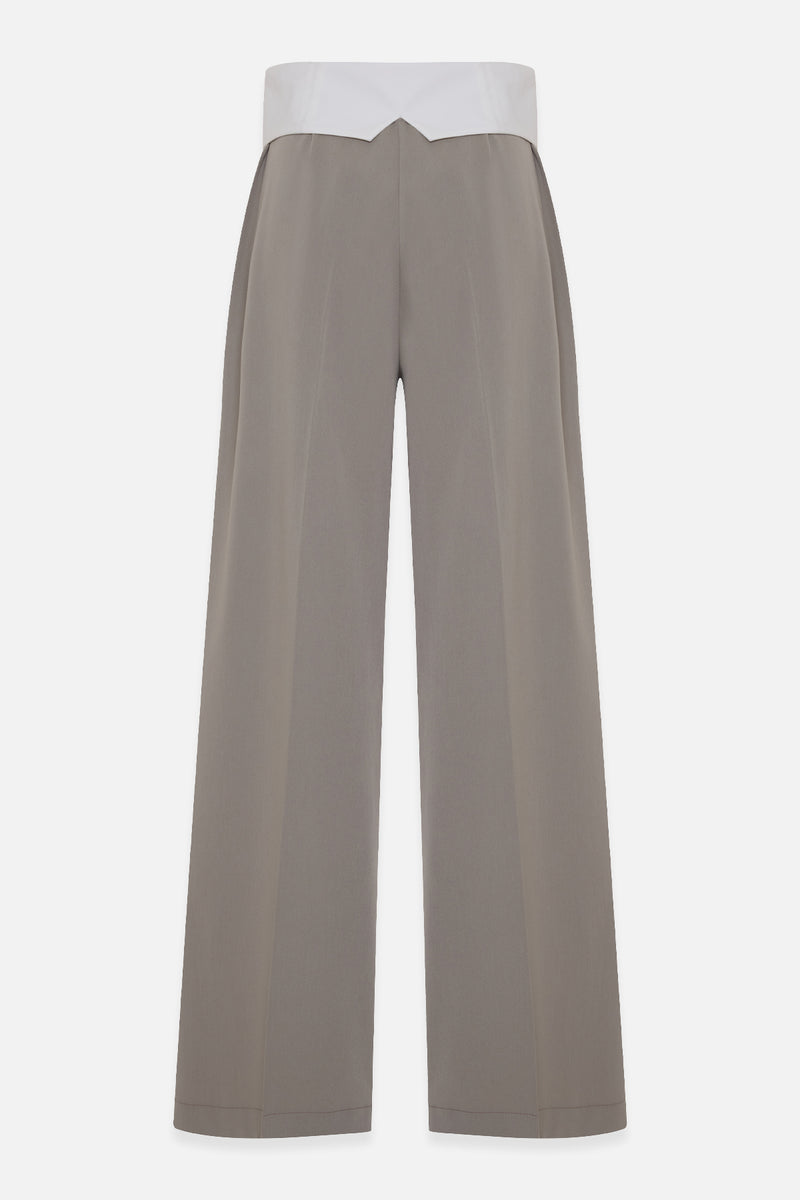 Setre Waist Detailed Relaxed Cut Trousers Olive